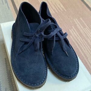 Jcrew navy suede leather boots kids size 1 EU 32 Made in Italy